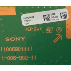 KIT DE TARJETAS PARA TV SONY NUM DE  PARTE XBR-75X900H / MAIN A5014255A 160 / 1-006-895-21 / FUENTE 100613322 / AP-P321AM / T-CON LJ94-45133D / 20Y_S75JU22H2TA6BV0.2 / DRIVER A5012966A / 1-006-902-11 / PANEL YDAF075DND01 / MODELO XBR-75X900H / XBR75X900H